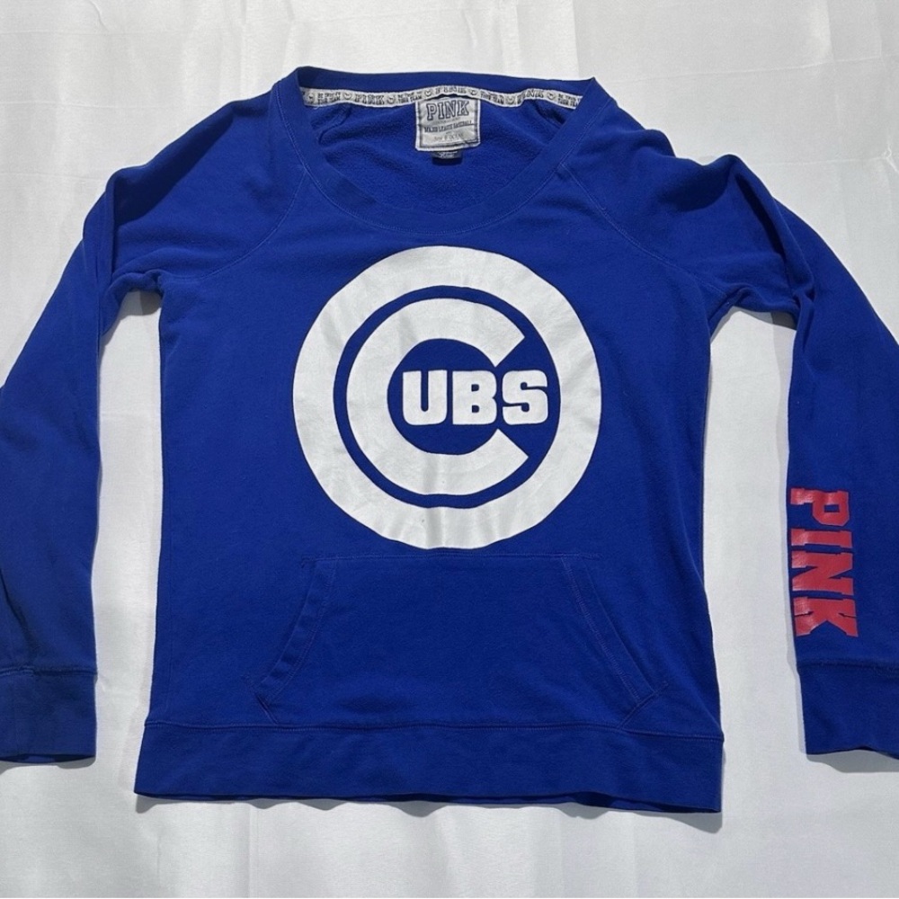 PINK Victoria's Secret Blue Cubs Women’s Long Sleeve Shirt